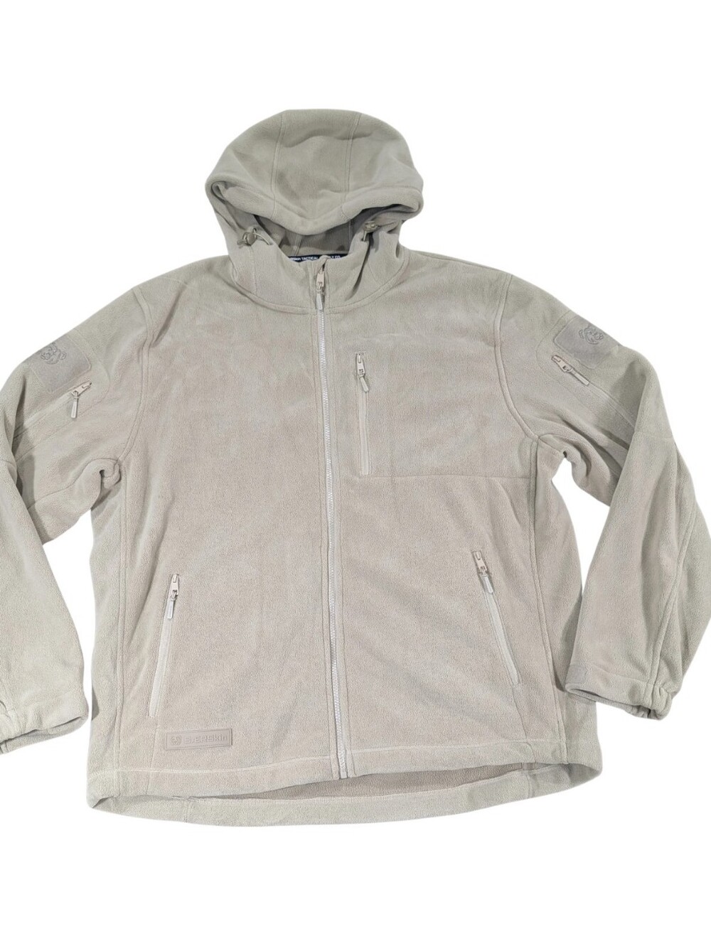 BAERSKIN Tactical Supply Co. Hooded Fleece Jacket Mens XL Beige Tan